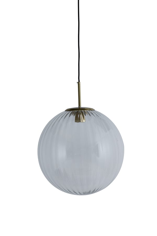 Light & Living MAGDALA Hanglamp Ø40x40 cm – Grijs Glas – Modern Design – E27