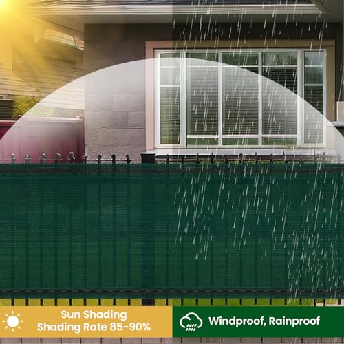 Woltu Schaduwdoek 1,5 x 15 m Groen - Privacy Scherm en Windscherm voor Tuin en Balkon