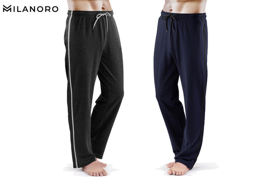 Milanoro 2pk Loungewear long pants Navy - Dark Grey L