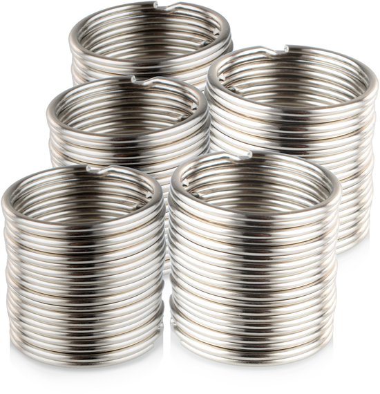Sleutelringen – 30 mm – Ringen – Sleutelhanger Ringen – 50 Stuks – Zilver