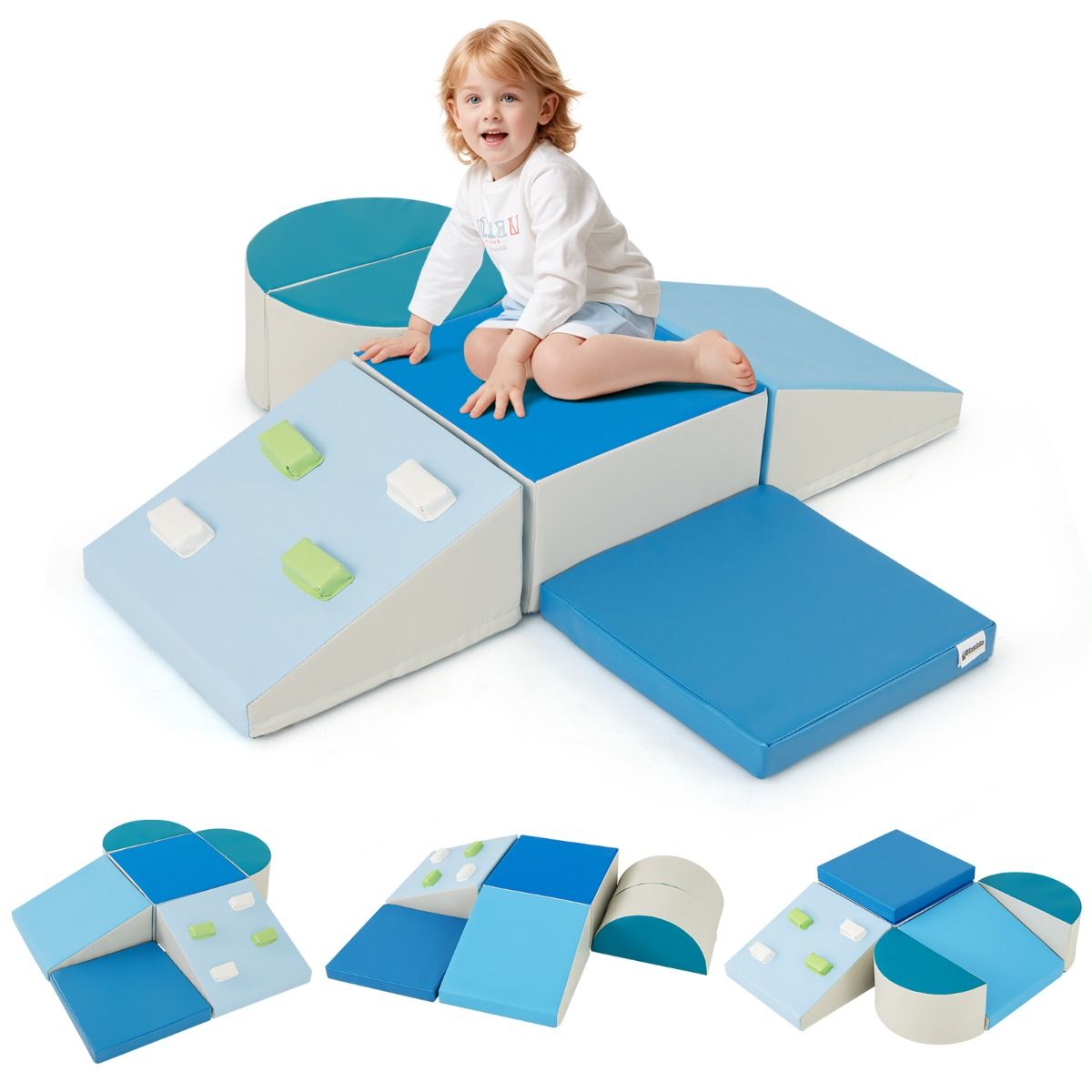 Coast Schuimklimblokken Set - 6-delig - Zachte speelblokken - Multicolor