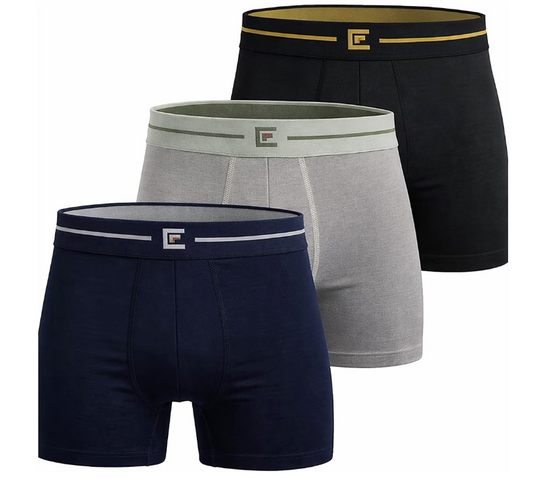 Bamboo Elements Boxershorts 6-Pack Heren Maat L – Dark Assort – 95% Bamboeviscose