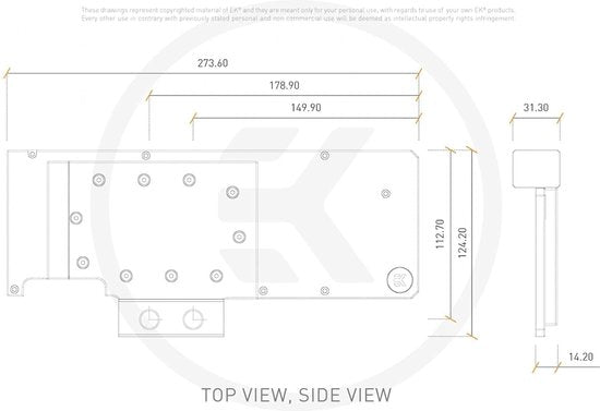 EKWB - EK-Quantum Vector XC3 RTX 3080/3090 Actieve Achterplaat, D-RGB, Plexi