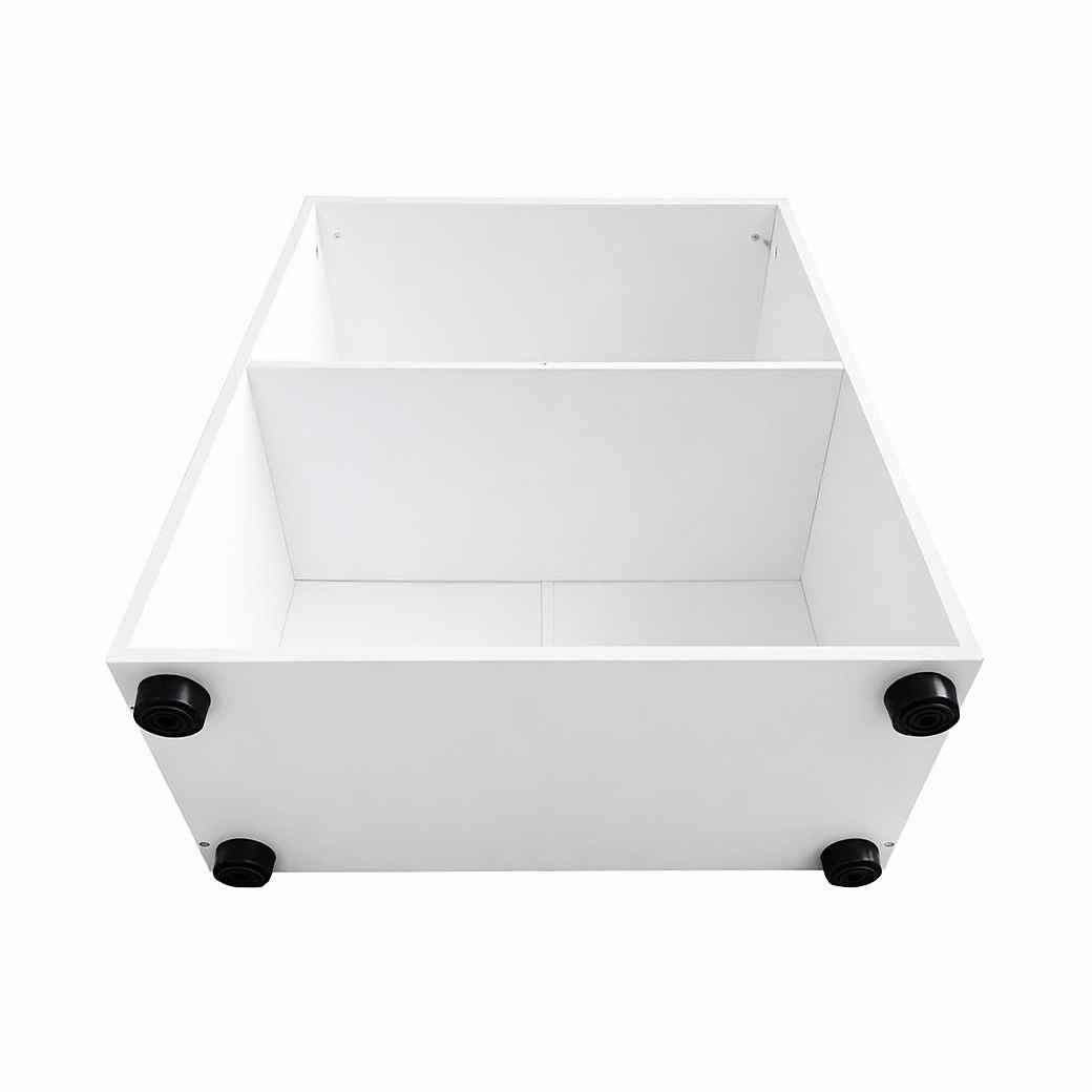 Coast Boekenkast Wit – Open 2-Laags Opbergrek met Verstelbare Plank – 42 x 29,5 x 53,5 cm