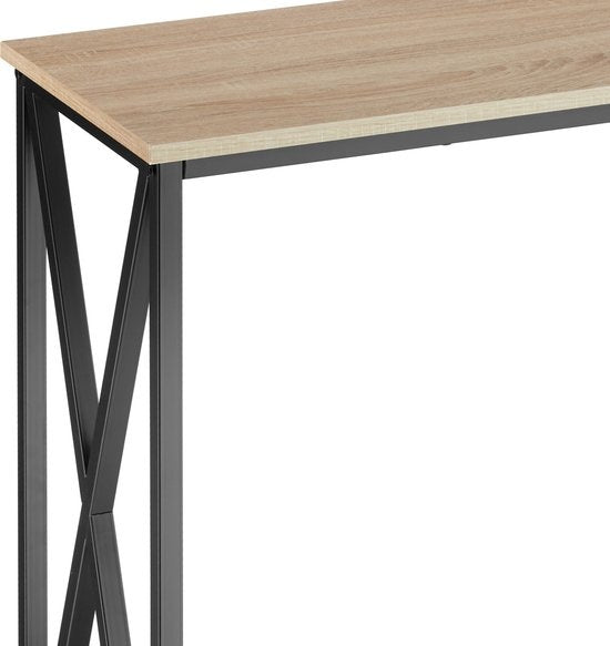 tectake - Consoletafel Tacoma 100x35x80,5cm - lichtbruin - 404671