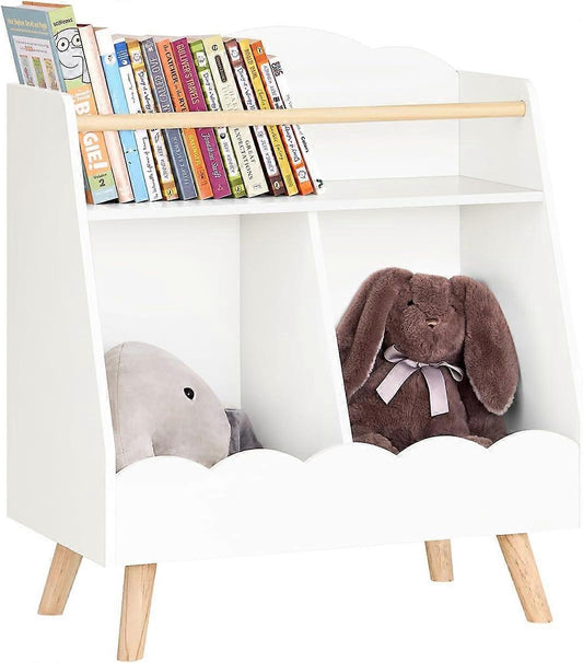 SoBuy Boekenkast - KMB100-K-W - MDF & Hout - 61x35x71cm - Wit