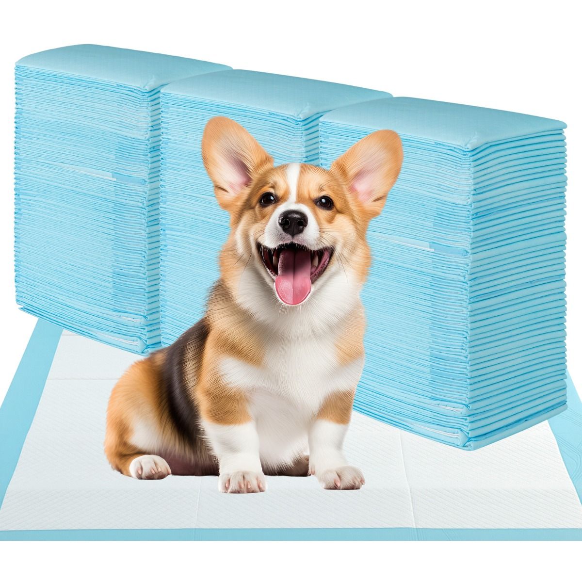 Coast Puppy Trainingsmatten - 6-laags absorptie - wegwerp - 90 x 60 cm - 150 stuks - blauw/wit
