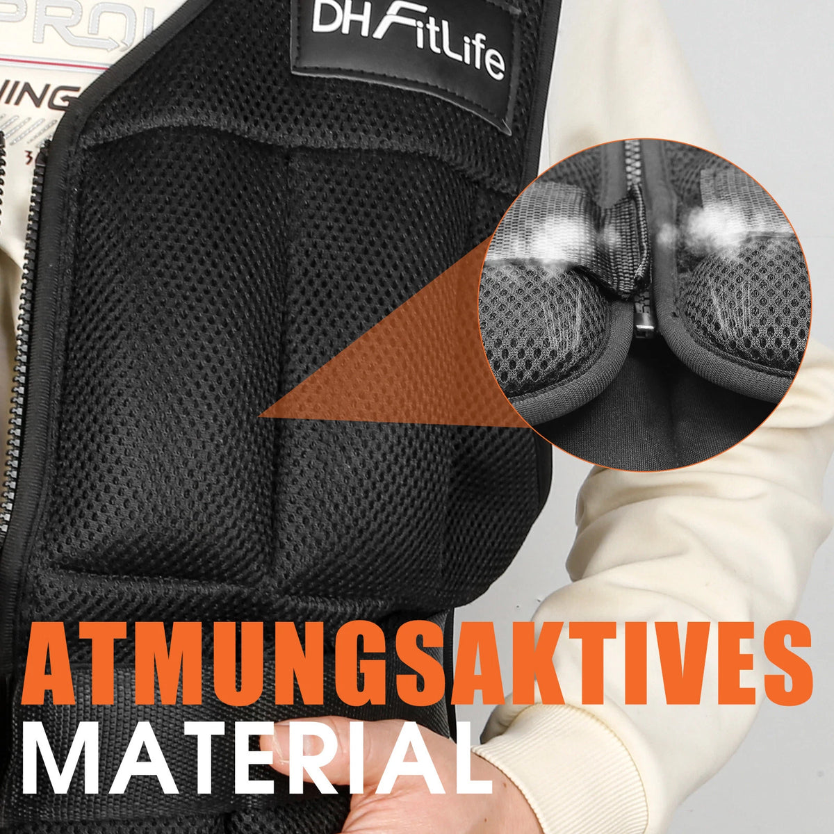 DH FitLife Verstelbaar Gewichtvest - 1 tot 20 kg - 38 Uitneembare Gewichtsblokken - 48 x 62 cm - Zwart