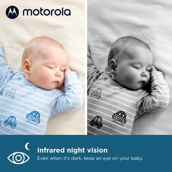 Motorola Nursery VM35-2 - Babyfoon met Ingebouwde Microfoon - 2 Cameras met Nachtvisie  - 5 Inch Scherm - Wit