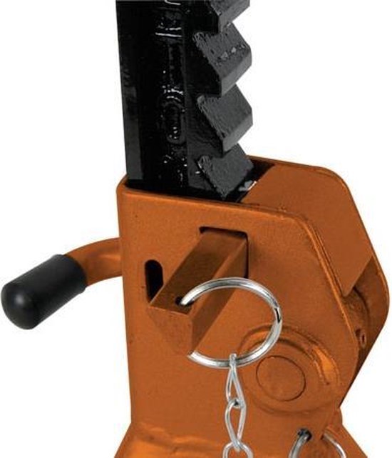 Perel Set met verstelbare assteunen, 2 stuks, max. hefhoogte 430 mm, belastbaar tot 2 ton (per stuk), staal, oranje