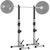 Squat Rack Verstelbaar Halterrek 135,5–190,5 cm met Gewichtssteunen en Veiligheidsbeugels 300 kg