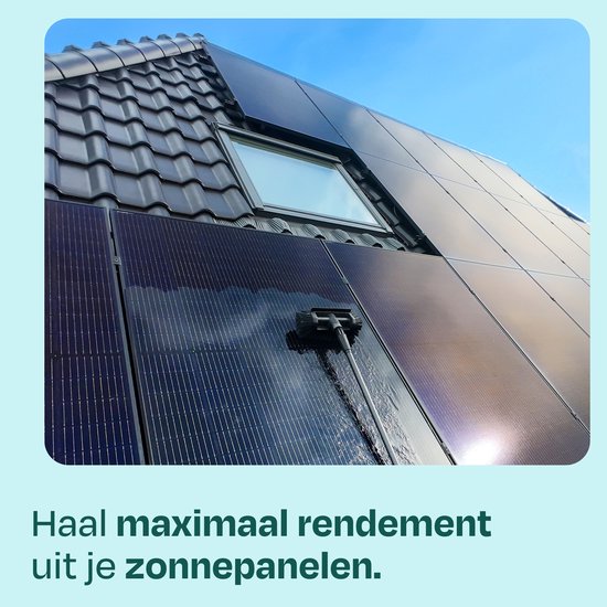 VONROC Hybride Telescopische Wasborstel – Aluminium/3K Volledig Carbon – 6,5 m - Incl. 5-vlaks borstelkop, 9m waterslang en zeepdispenser