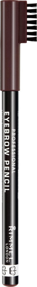 Rimmel London Professional Wenkbrauwpotlood - 001 Dark Brown - 1 g - Met Kammetje - Veegvast
