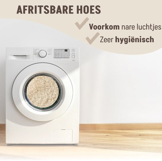 By Cee Cee – Hondendeken Voor Bank – 85 x 90 x 16 cm – Voorzien Van Volledig Afritsbare Hoes En Extra Stevige Zijranden – Voor Meubelbescherming – Beige Polyester