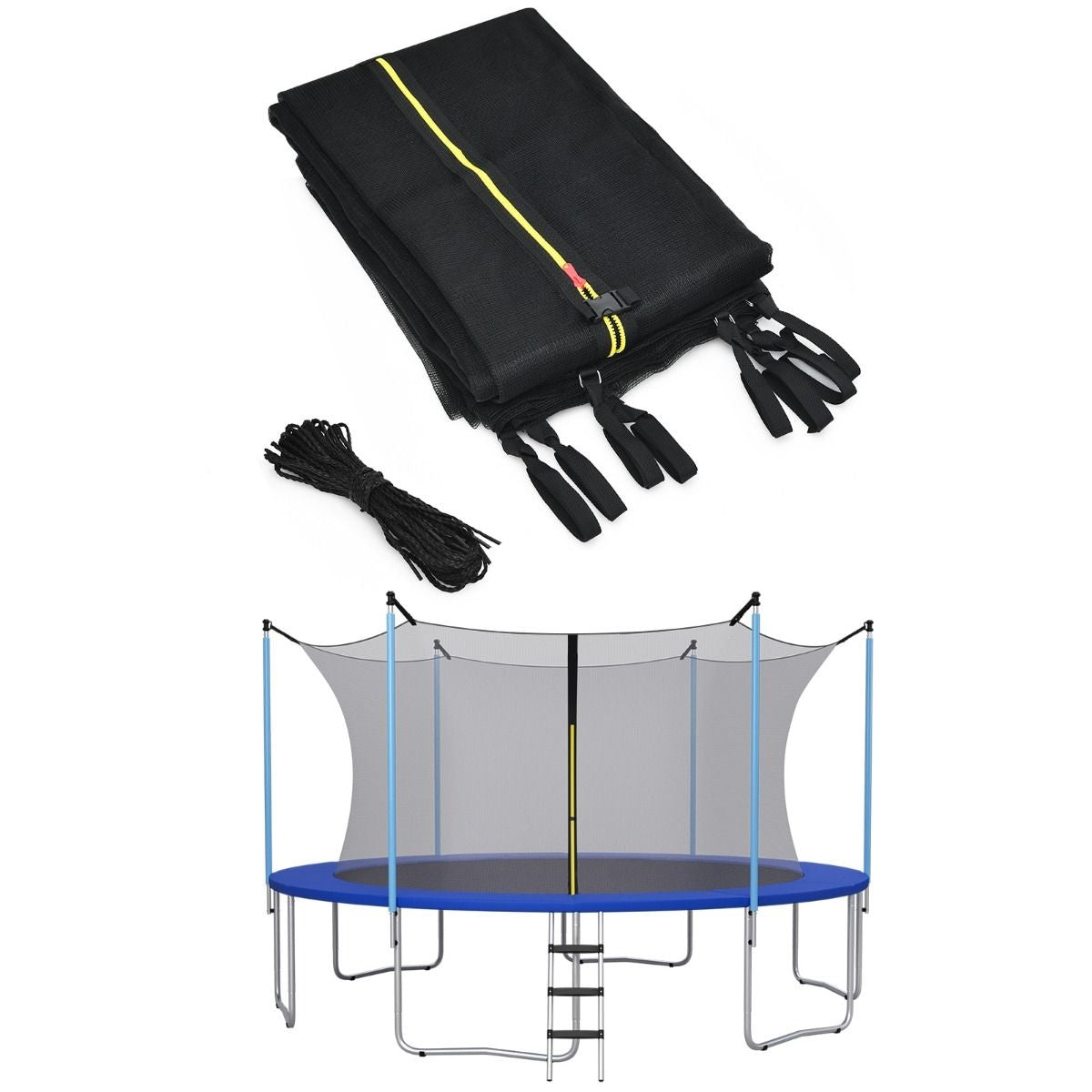 Coast Trampoline Veiligheidsnet - Zwart - Ø305 cm - 180 cm Hoog