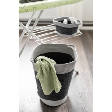 WENKO Bea Wasmand Donkergrijs - 75L - Gerecycled Polyester Vilt