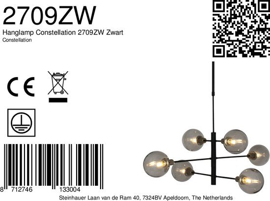 Hanglamp Steinhauer Constellation - Zwart