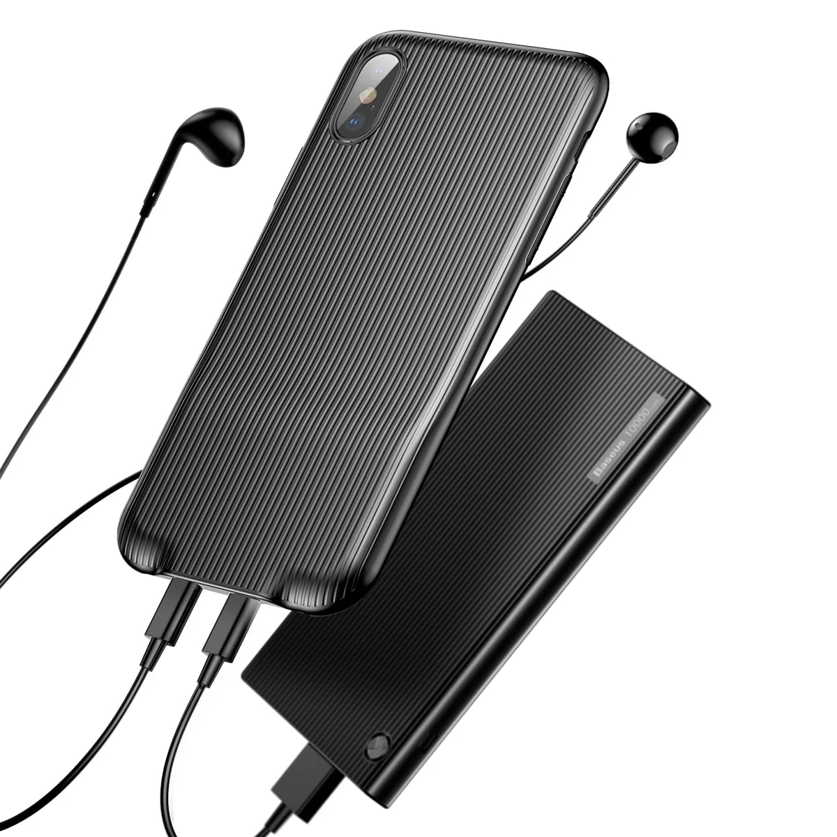 Audio Case, Baseus, Voor iPhone X/XS, Zwart