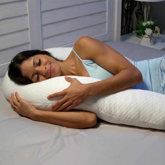 Dreamolino Swan - 2 Stuck - ergonomisch zijslaper kussen - 7-in-1 comfortkussen - ondersteunt & heeft een stabiliserende werking - zwangerschapskussen - borstvoedingskussen - ademend lichaamskussen