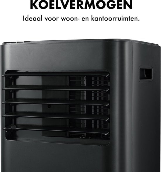 MOA Mobiele Airco - 9000 BTU - Geschikt voor Ontvochtiging - Inclusief Wieltjes - incl. Raamafdichting Kit - Zwart - A010B