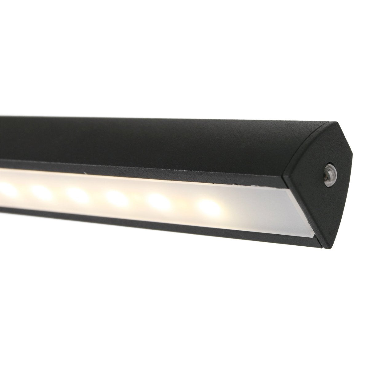 Steinhauer Litho LED - Wandlamp Modern - Zwart - H:9.4cm - Universeel - Voor Binnen - Metaal - Wandlampen - Slaapkamer - Woonkamer