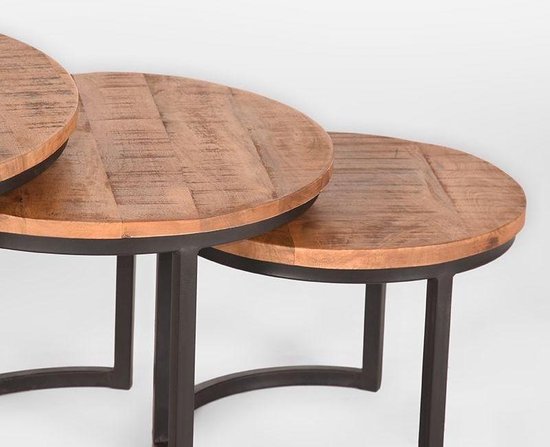 Trend Living Set Three XXL Salontafel - Bruin - Hout