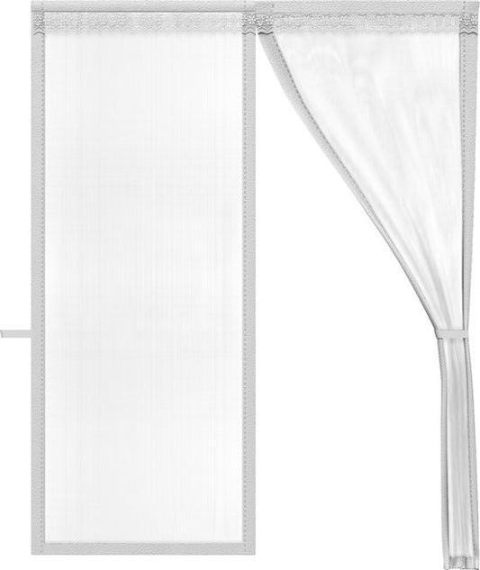 O'DADDY Deurgordijn Deluxe FIBER - Magnetisch Vliegengordijn - Voor Nieuwbouw en Standaard Deuren - Eenvoudige Installatie - Witte Hor - 184x230 cm