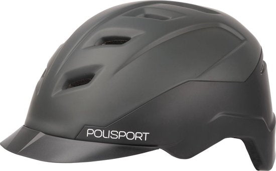 Polisport E-city Speed Pedelec Fietshelm - L ( 59 t/m 61 cm ) Geschikt voor Snorfiets - Zwart