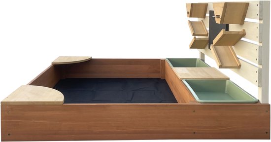 AXI Cato zandbak met zand & waterbakken en Speelwand Beige/bruin- Zand & Water - Inclusief afdekzeil en gronddoek - 10 jaar garantie!