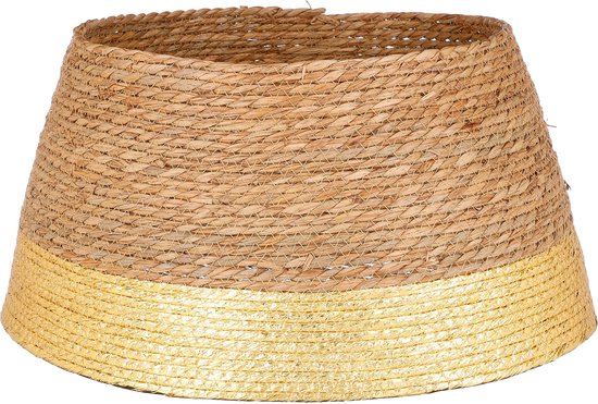 Mica Decorations Kerstboomrok - H26 x Ø50 cm - Zeegras - Goud
