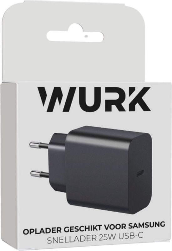 Wurk - Snellader Adapter - Geschikt voor Samsung - 25W Snellader - Quick Charge