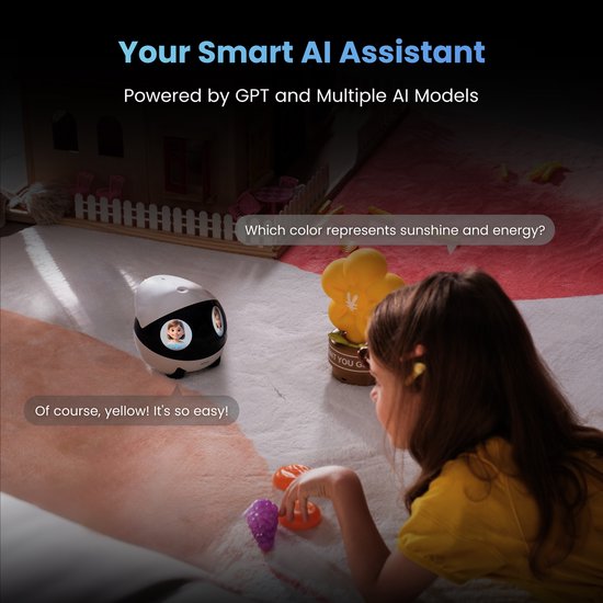 Enabot Air 2 Plus - Intelligente Begeleidingsrobot - 3K HD Camera - Dubbele Communicatie - Roze
