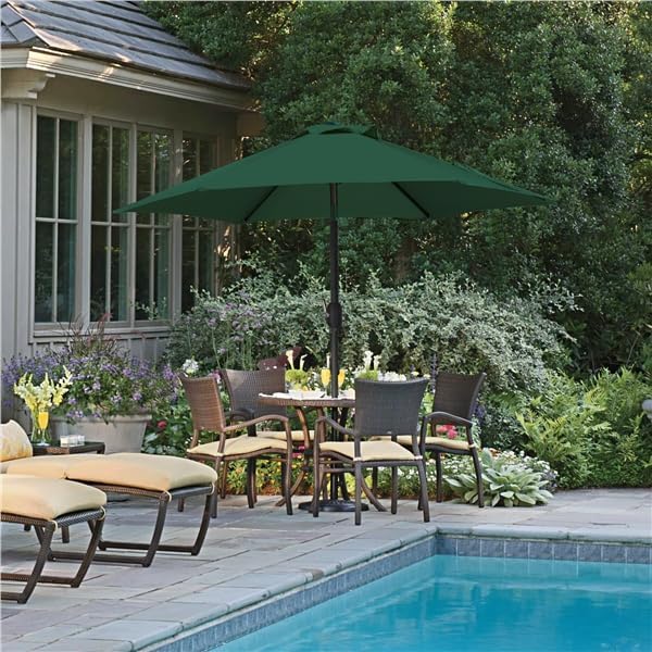 Yaheetech Tuinparasol 222,5 cm - Kantelbaar - Met Zwengel - Polyester - Waterdicht