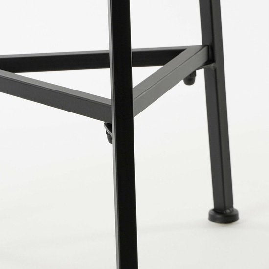 Mica Decorations Adine Plantentafel - H80 x Ø30 cm - Metaal - Zwart