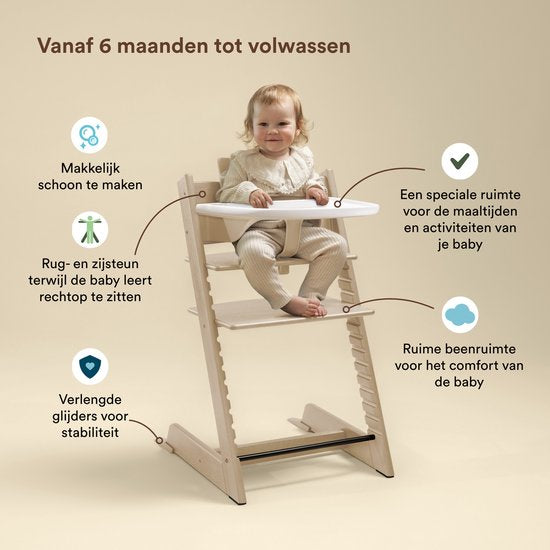 Stokke® Tripp Trapp® Bundel Stoel + Babyset + Dienblad | Naturel