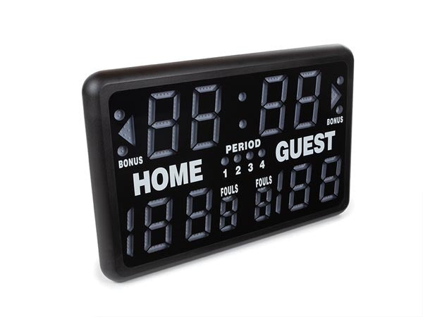 Perel Digitaal scorebord, multisport, met multifunctionele sporttimer, gebruik binnen en buiten, tafelmodel, vrijstaand gebruik of op houder, 40.5 x 62 cm