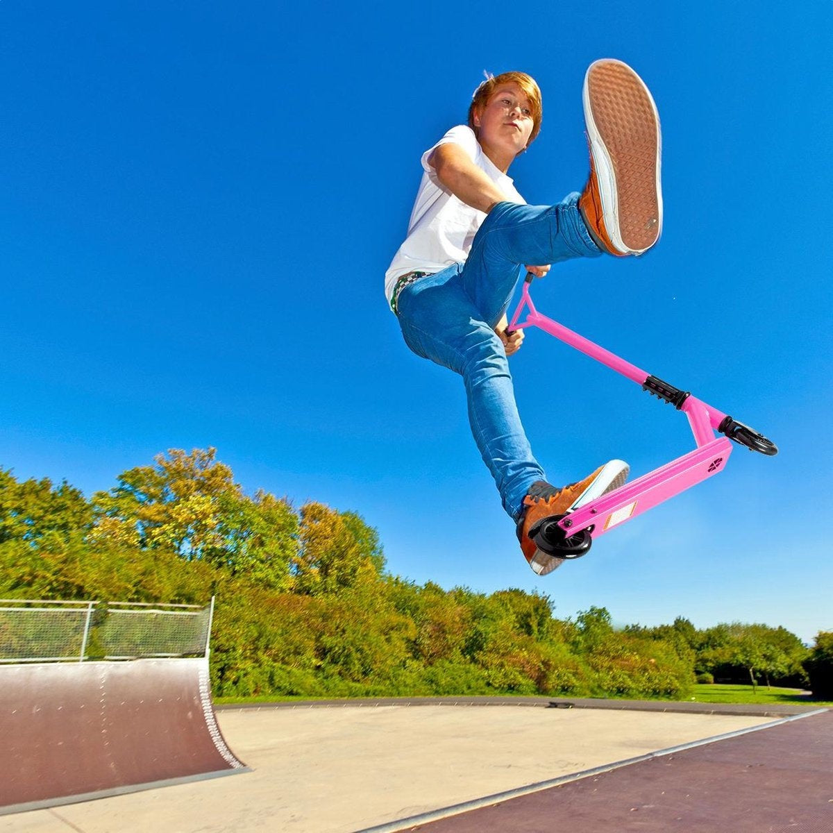 LifeGoods StuntRider - Stuntstep - Step 8+ Jaar - 100mm Wielen - Jongens/Meisjes - Roze