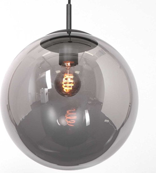 Steinhauer - hanglamp - Bollique - zwart - glas metaal - Ø 30cm - E27 - 3498ZW