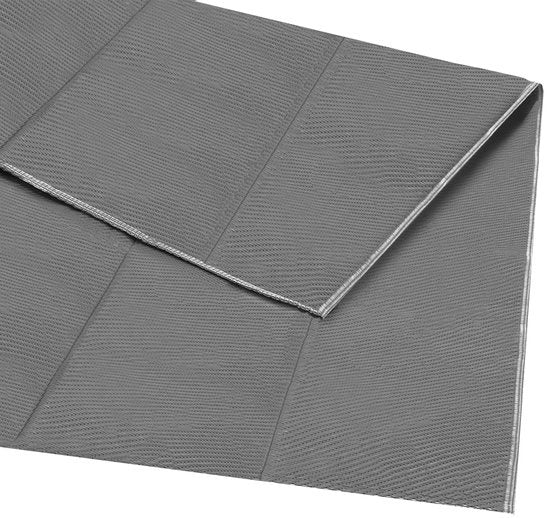 LifeGoods Buitenkleed - 274x350CM - Vloerkleed - Tuintapijt - Buitentapijt - Incl. Draagtas - Grijs
