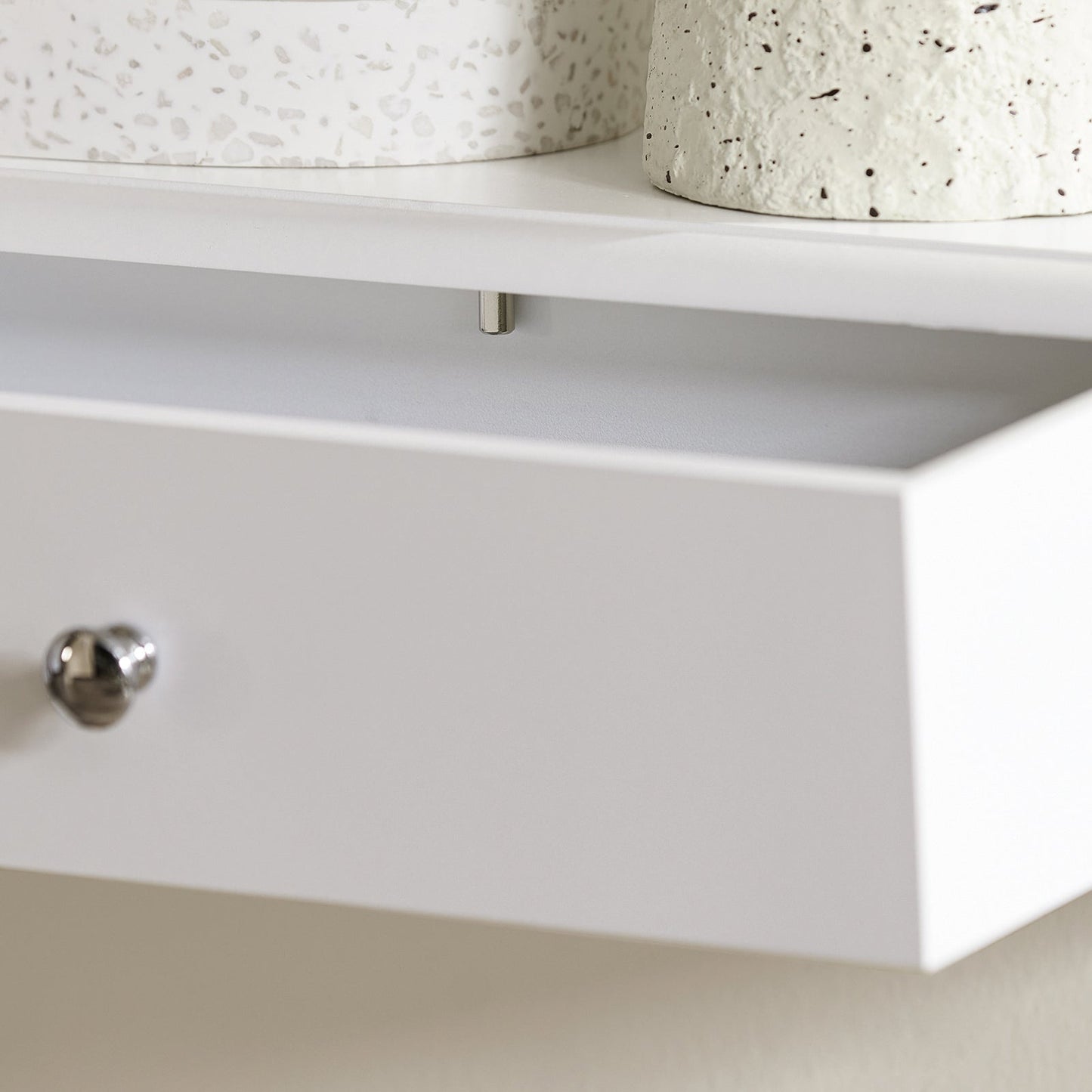 SoBuy Wandplank Met 3 Lades – 91 x 15 x 10 cm – MDF Wit – Modern & Functioneel – Max. 10 kg