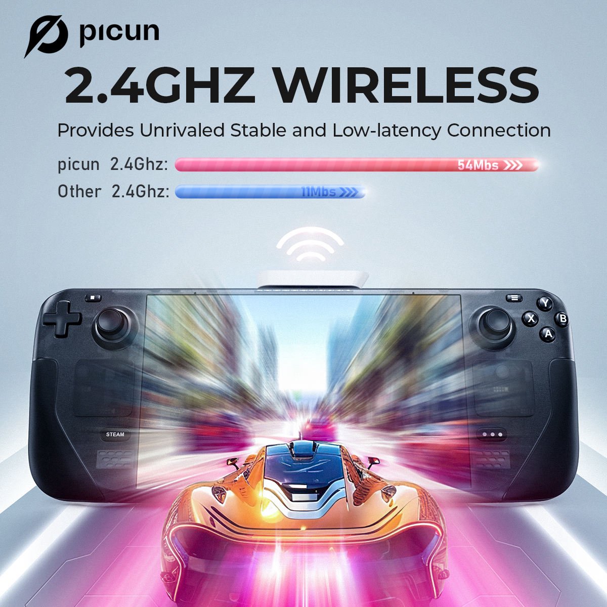 Kofire Picun G3 Draadloze Gaming Headset – Over-Ear Koptelefoon met Microfoon – 53mm Drivers – 50 Uur Batterijduur – PC/PS4/PS5/Nintendo Switch/Xbox – Zwart/Rood – 238g