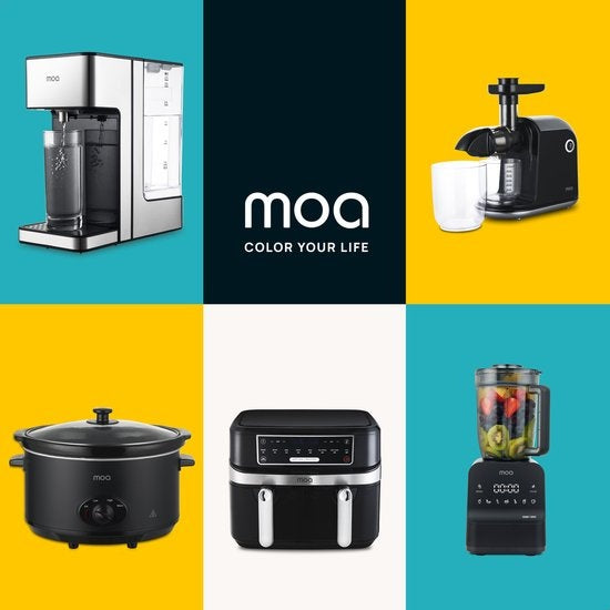 MOA Slowcooker - 6,5 liter - Keramische Binnenpan - Zwart - SC65B