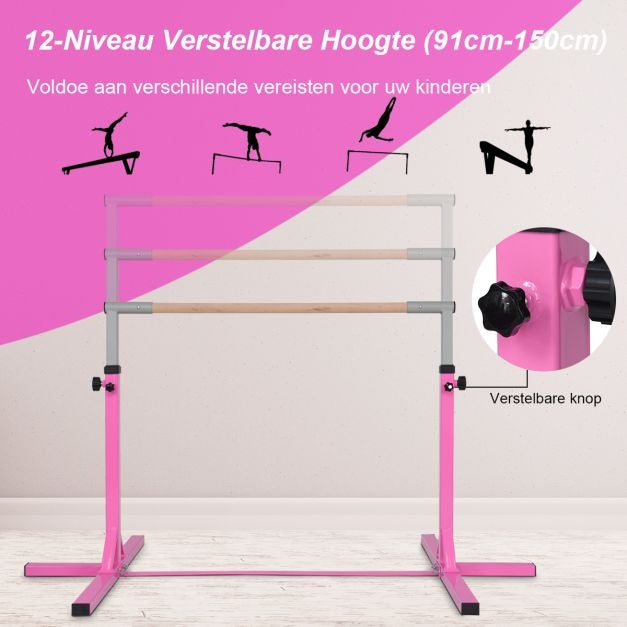 Coast Gymnastiekrek – In Hoogte Verstelbaar – max. 100 kg – 200 x 121 x 150 cm – Paars