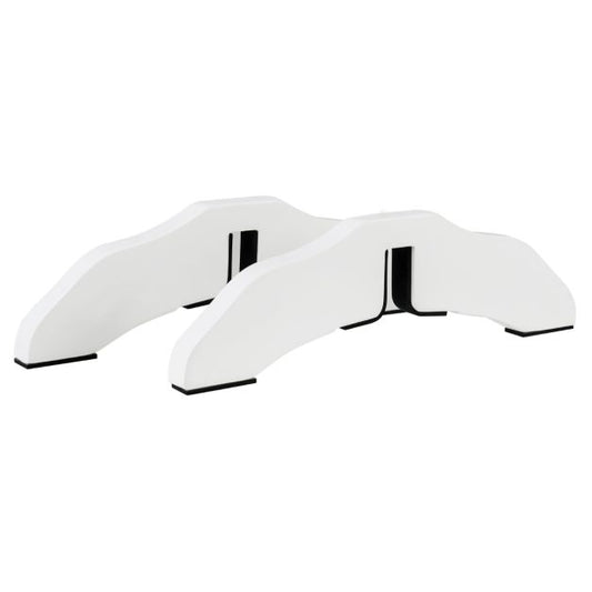 Coast 2 Houten Barrièresteunen voor Dierenhek – 30,5 x 9 x 1,9 cm – Wit – Versterkte Stabiliteit voor 2 cm Dikke Panelen