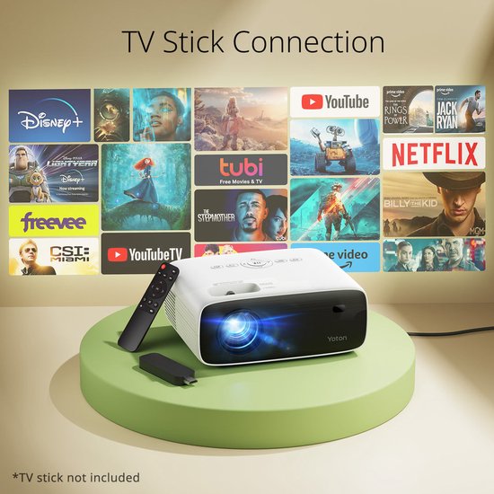 Yoton Y6 Projector met normale projectieafstand LED 1080p (1920x1080) Wit