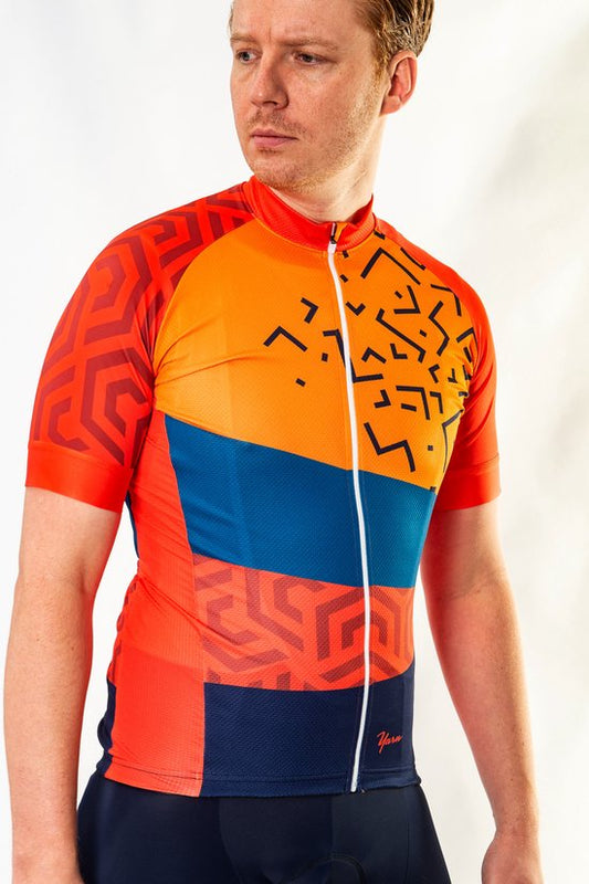Wielershirt korte mouw Graphic Party - 2XL