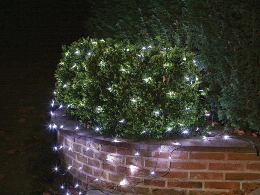 Light Creations Netlight Led - 2 X 2 M - 144 Witte Lampen - Zwarte Draad - 36 V
