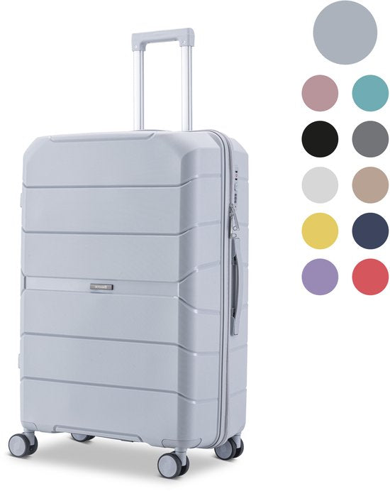SC Urban Adventurer - Medium Reiskoffer - Cijferslot - 44x27x66cm - 78L - Reiskoffer met Kofferslot - Spinner wielen - Lichtgrijs
