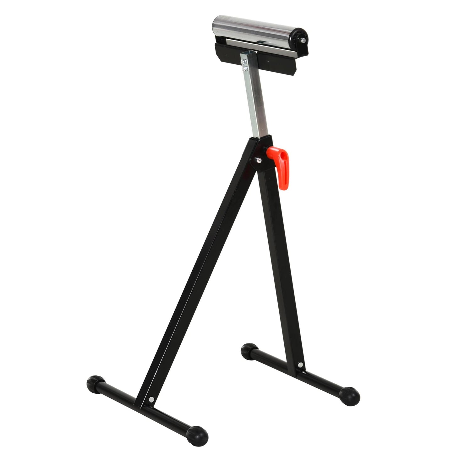 Homcom Rolbok Zaagbok met Verstelbare Rol - 44x50x68-110 cm - Zwart/Zilver