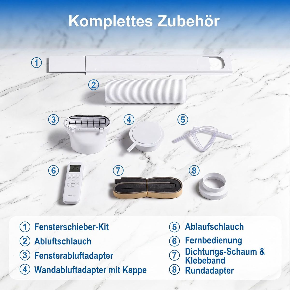 Coast Mobiele Airco - 5-in-1 Klimaatregeling - 12000 BTU - Voor ruimtes tot 46 m² - Wit